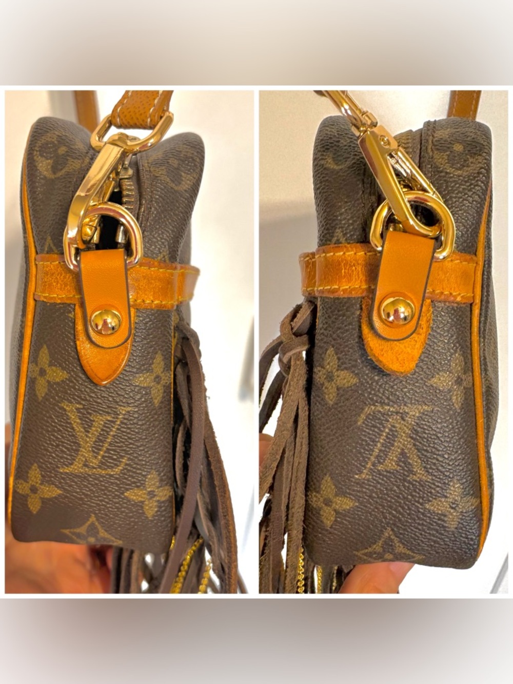 Authentic Louis Vuitton Vintage Compiegne Custom Fringed Crossbody with COA - Picture 8 of 15